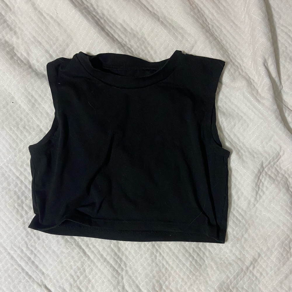 Black basic crop top, size xs
